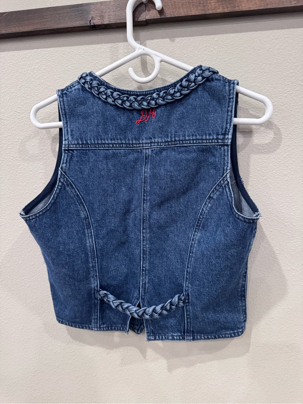 Damson Madder Braided Denim Vest — Size 12 - Picture 3 of 4